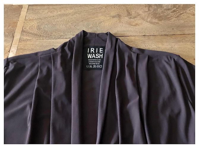 dunkelbraune, verbrannte Erdkimono-Jacke Irié Größe S/M - Ansicht 6