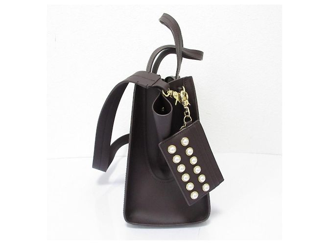 Autre Marque Borsa in pelle 2 in 1 Zac Posen Marrone - vista 3