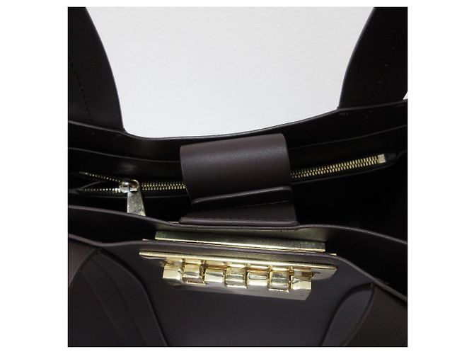 Autre Marque Borsa in pelle 2 in 1 Zac Posen Marrone - vista 9