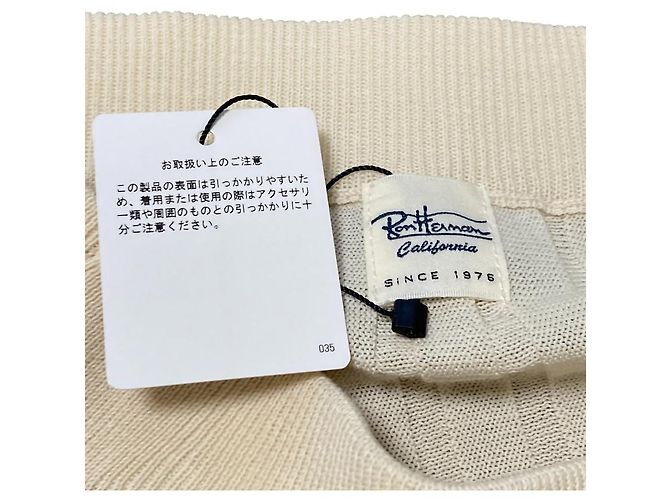 Autre Marque Falda larga plisada de punto Ron Herman Beige - vista 5