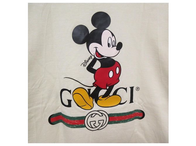 Camiseta de algodón con logo de colaboración Gucci Disney Crudo - vista 3