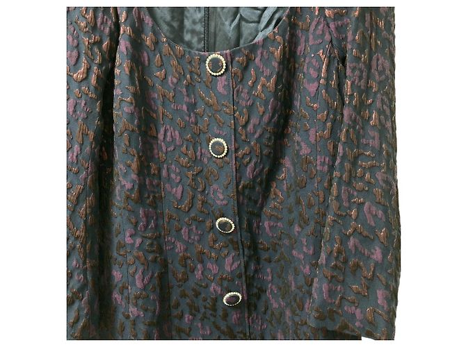 Autre Marque Jacquard-Kleid Tara Jarmon Blau - Ansicht 3