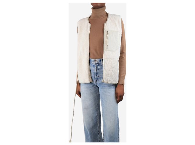Rachel Comey Elfenbein Oliver Lammfellweste - Größe XS Roh - Ansicht 2