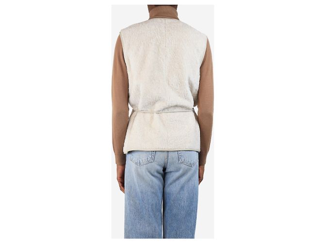 Rachel Comey Elfenbein Oliver Lammfellweste - Größe XS Roh - Ansicht 3
