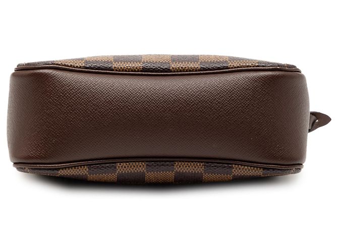 Trousse Pochette Damier Ebene Marrone Louis Vuitton - vista 3