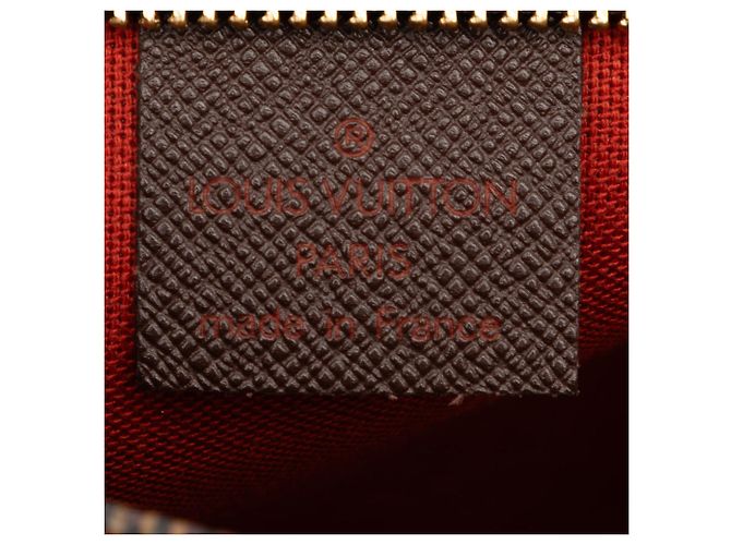 Trousse Pochette Damier Ebene Marrone Louis Vuitton - vista 5