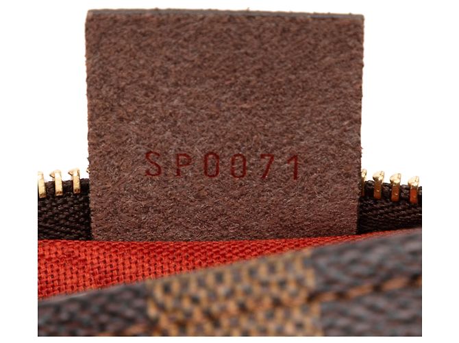 Trousse Pochette Damier Ebene Marrone Louis Vuitton - vista 6