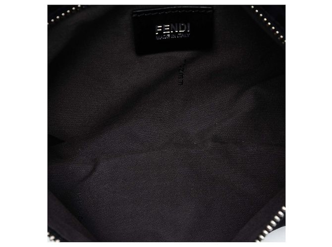 Fendi Schwarze Zucca Canvas Gürteltasche mit doppeltem Fach - Ansicht 4