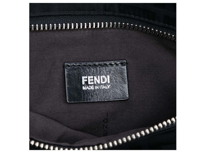 Fendi Schwarze Zucca Canvas Gürteltasche mit doppeltem Fach - Ansicht 5