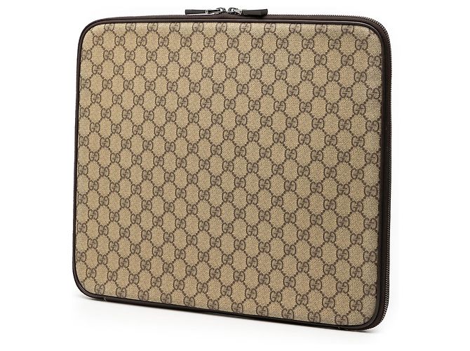 Custodia per laptop Gucci GG Supreme marrone Beige - vista 2