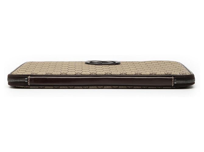 Custodia per laptop Gucci GG Supreme marrone Beige - vista 3