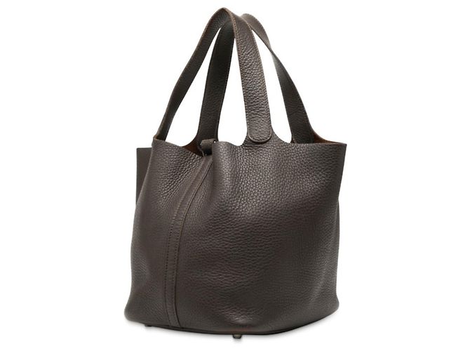 Borsa Tote Hermès Picotin MM Marrone - vista 2