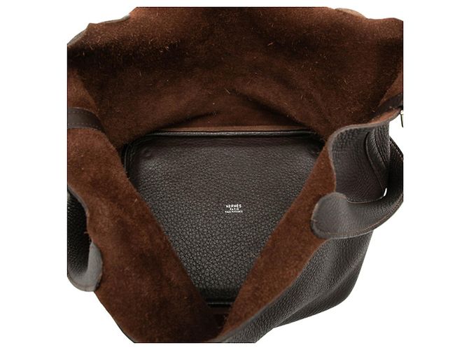 Borsa Tote Hermès Picotin MM Marrone - vista 4
