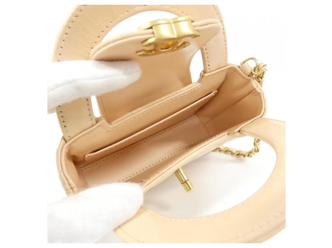 Chanel AP3435 Clutch a Catena - Borsa a Spalla in Pelle di Vitello Beige - vista 4