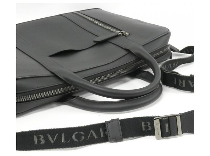 Bulgari Borsa Bvlgari Man in pelle di vitello nera Nero - vista 9