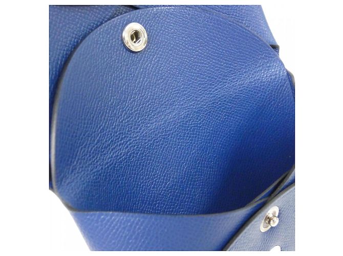 Monedero Duo Calvi de Hermès Azul oscuro - vista 4