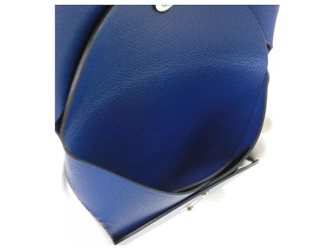 Monedero Duo Calvi de Hermès Azul oscuro - vista 5