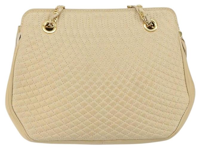 Bally Vintage Chain Pelle Trapuntata Beige - vista 2
