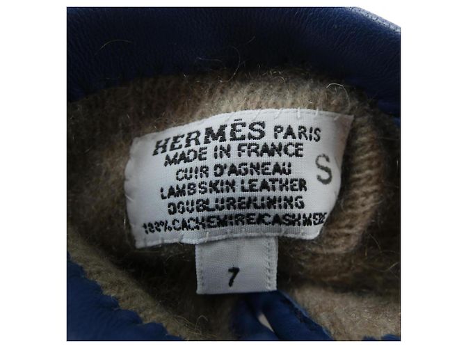 Warme Handschuhe Hermès Lissabon Blau - Ansicht 3