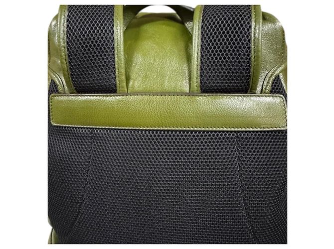 Sac à dos en cuir Double G de Gucci Vert - vue 10