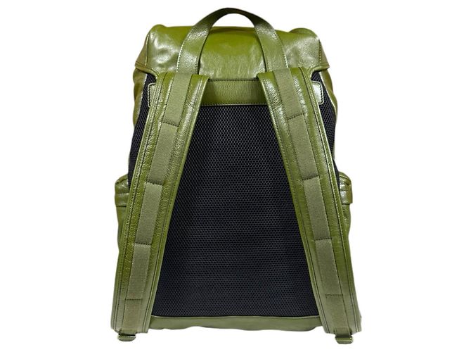 Sac à dos en cuir Double G de Gucci Vert - vue 3