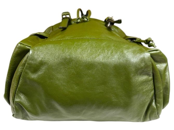 Sac à dos en cuir Double G de Gucci Vert - vue 5