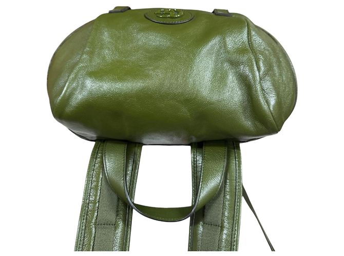 Sac à dos en cuir Double G de Gucci Vert - vue 9