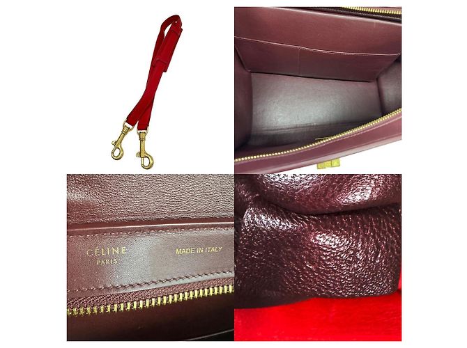 Trapèze Céline Celine Kleine Tricolor Trapeze Tasche aus Leder - Ansicht 4