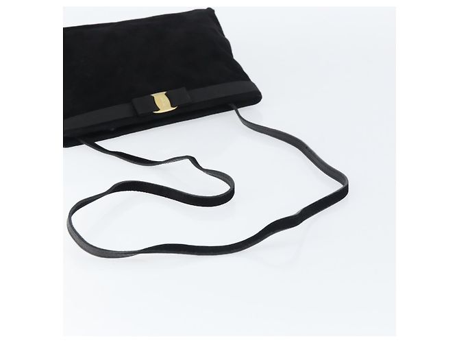Salvatore Ferragamo Vala Suede Nero - vista 7