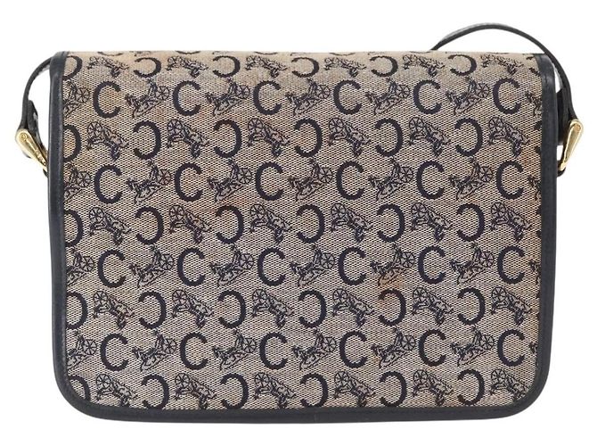 Céline Borsa a spalla Celine C Sulky in tela Blu navy - vista 2