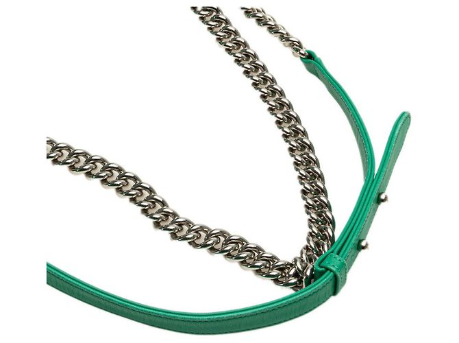 Chanel Boy Flap Chevron Lambskin with Holographic PVC Old Medium Verde - vista 5