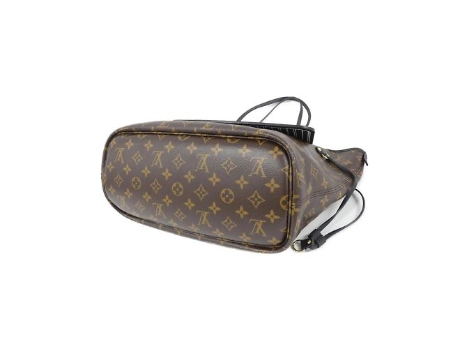 Borsa Louis Vuitton Monogram Neverfull Inside-Out MM Marrone Nero Monogramma - vista 2