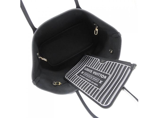 Borsa Louis Vuitton Monogram Neverfull Inside-Out MM Marrone Nero Monogramma - vista 5