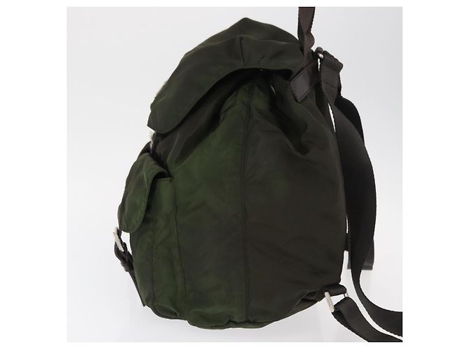 Prada Double Front Pocket Backpack Tessuto Medium Khaki - view 3