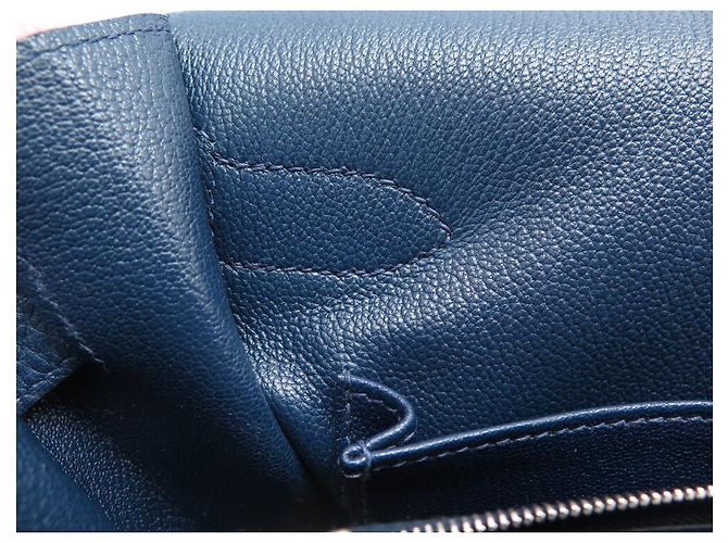 Hermès HERMES JYPSIERE 37 TASCHEN AUS CLEMENCE TAURILLON-LEDER BLAU DE MALTE Marineblau - Ansicht 11