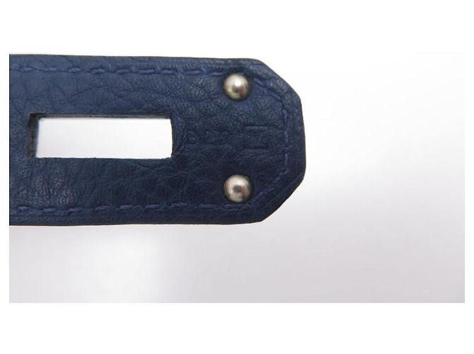 Hermès HERMES JYPSIERE 37 TASCHEN AUS CLEMENCE TAURILLON-LEDER BLAU DE MALTE Marineblau - Ansicht 17