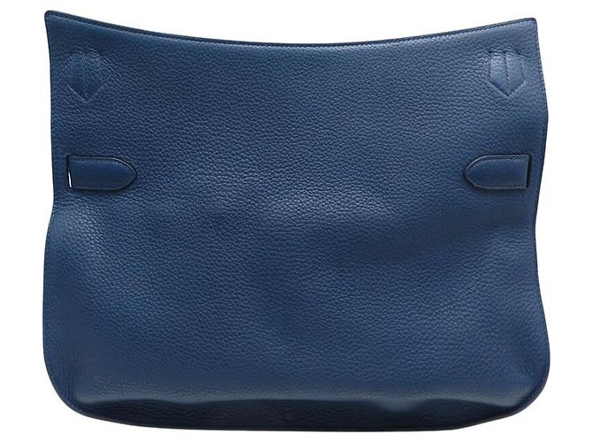 Hermès HERMES JYPSIERE 37 TASCHEN AUS CLEMENCE TAURILLON-LEDER BLAU DE MALTE Marineblau - Ansicht 2