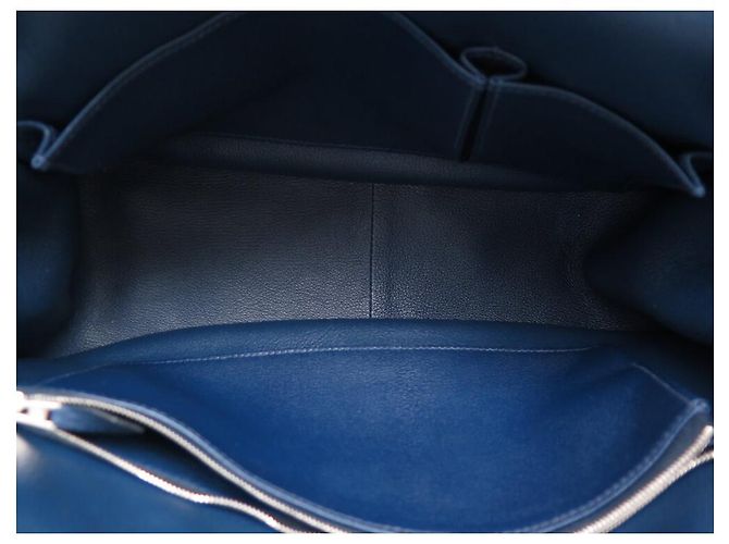 Hermès HERMES JYPSIERE 37 TASCHEN AUS CLEMENCE TAURILLON-LEDER BLAU DE MALTE Marineblau - Ansicht 9