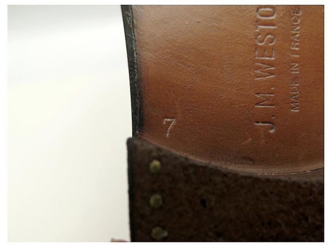 STIVALI CHELSEA VINTAGE JM WESTON 700 7D 41 IN PELLE MARRONE - vista 13