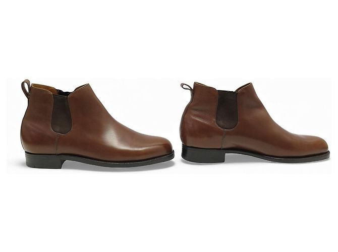 STIVALI CHELSEA VINTAGE JM WESTON 700 7D 41 IN PELLE MARRONE - vista 3