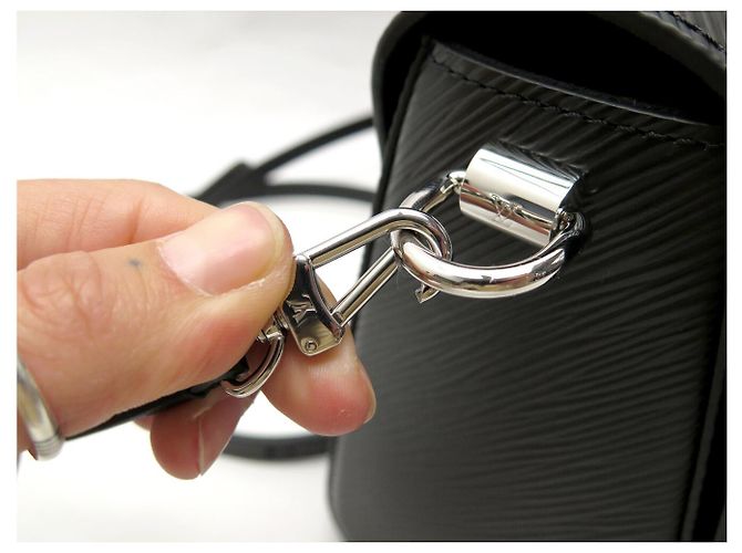 NUOVA BORSA A MANO LOUIS VUITTON TWIST ED LIMITATA MANICO PLEXI PELLE EPI NERA Nero - vista 6
