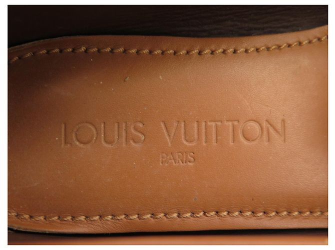 NUOVI MOCASSINI LOUIS VUITTON 35.5 IN CAMOSCIO MARRONE - vista 8