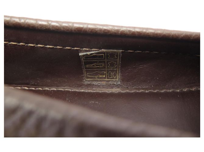 NUOVI MOCASSINI LOUIS VUITTON 36.5 IN PELLE GRAINED Marrone - vista 10