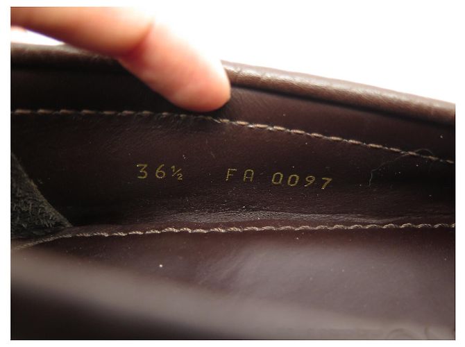 NUOVI MOCASSINI LOUIS VUITTON 36.5 IN PELLE GRAINED Marrone - vista 13