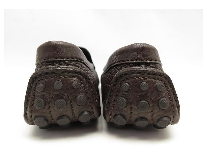 NUOVI MOCASSINI LOUIS VUITTON 36.5 IN PELLE GRAINED Marrone - vista 5