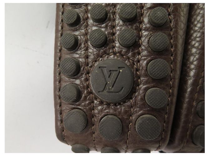 NUOVI MOCASSINI LOUIS VUITTON 36.5 IN PELLE GRAINED Marrone - vista 7