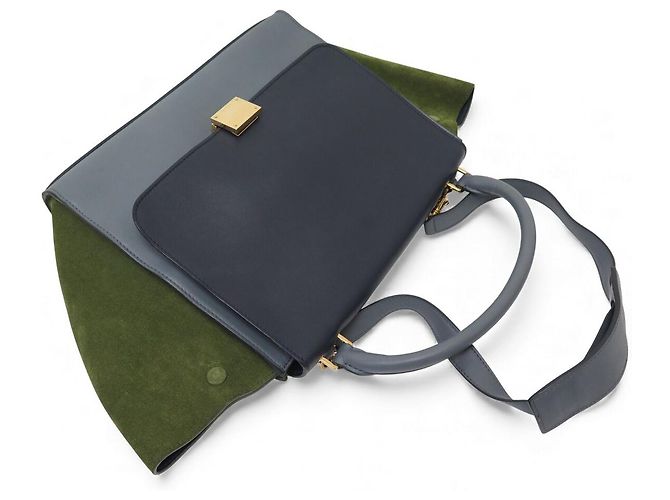 Céline BORSA A MANO CELINE TRAPEZE MM 169543PTA IN PELLE E CAMOSCIO CON TRACOLLA - vista 7