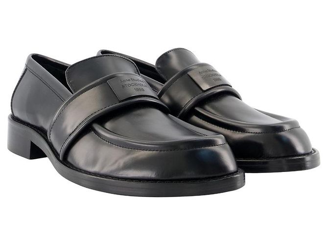 Mocassini - Acne Studios - Pelle - Nero - vista 2