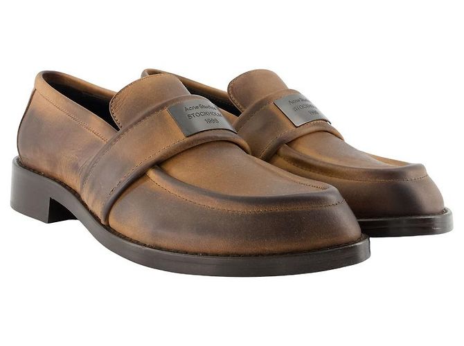 Mocassini - Acne Studios - Pelle - Marrone - vista 2