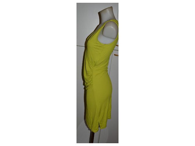 Burberry Kleid in Limonengrün aus Viskose Gelb - Ansicht 3